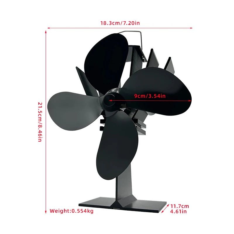 EJ Heat Powered Fireplace Burner Fan heat powered fan Stove Fan For Wood Stove