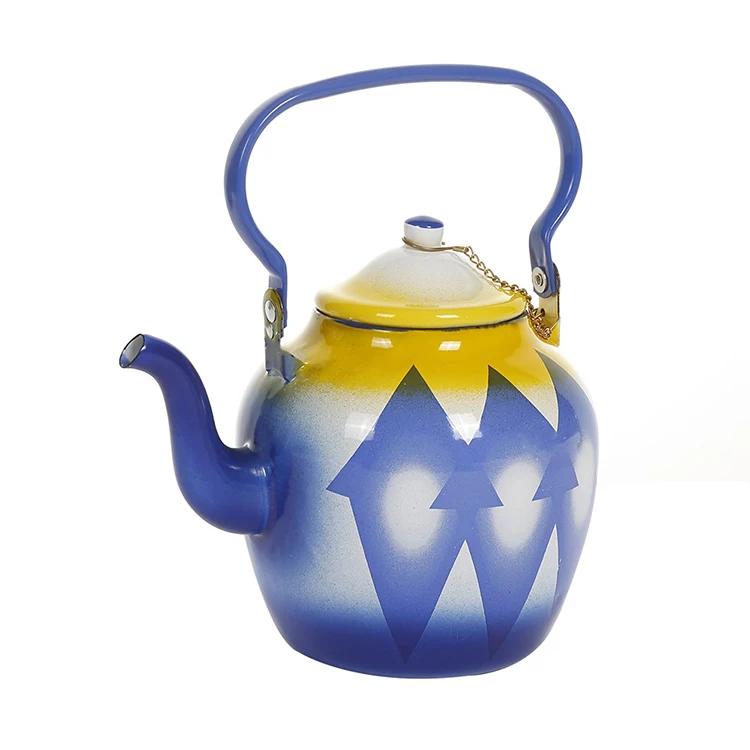 New Product Creative Green Teapot Enamel Tea Kettle Cookware 3.3 L  18CM Water Coffee Pot
