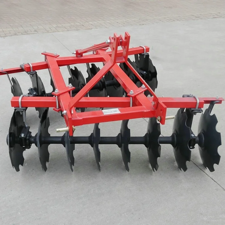 Farm machinery 1BQX-1.5 light duty disc cultivator tractor 3 linked 18 inch 3mm disc blade disc harrow