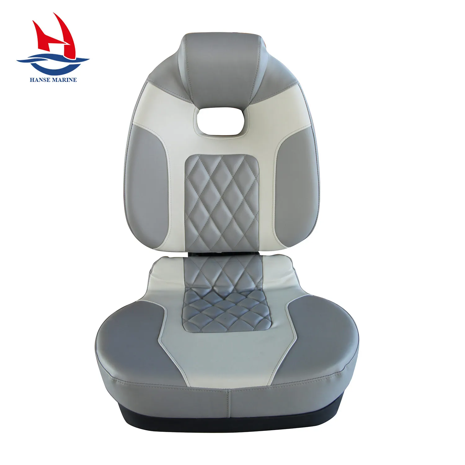 HANSE MARINE High-Quality Gray Deluxe Folding Boat Seat Customized Waterproof Pontoon Bats Seats for Boat Yacht