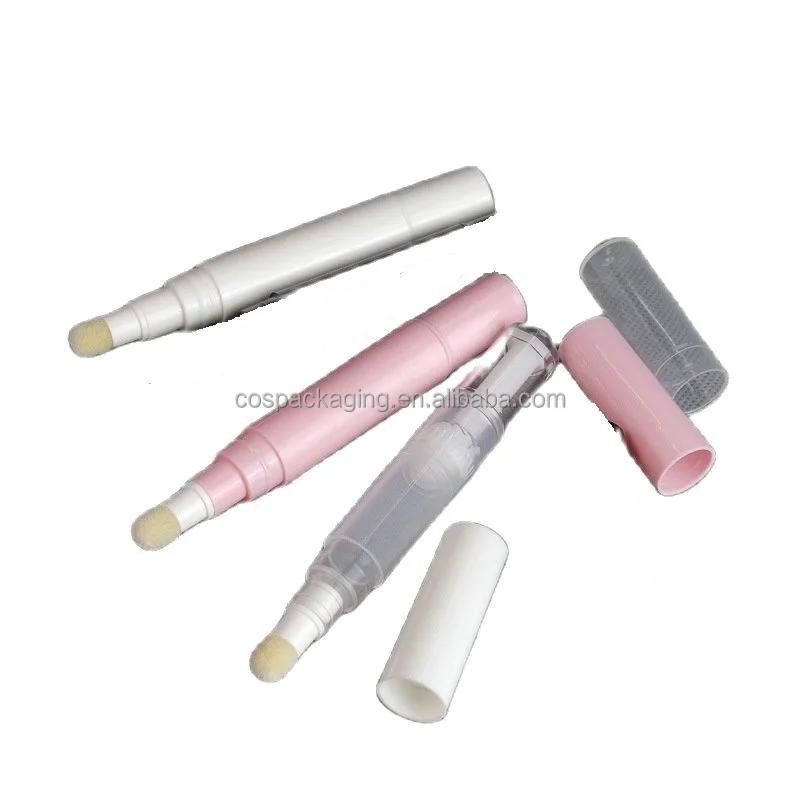 5ML Teeth Whitening Pen Tube Cosmetic Liquid Foundation Refillable Bottle Custom Logo Empty Concealer Twist Pen with Sponge Tip