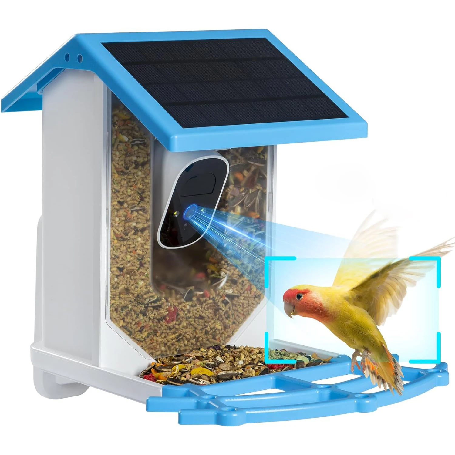 Pet Supplies Smart Bird Feeder Solar Powered Bird Food Feeder 4MP Auto Capture Bird Videos with HD Ai Camera