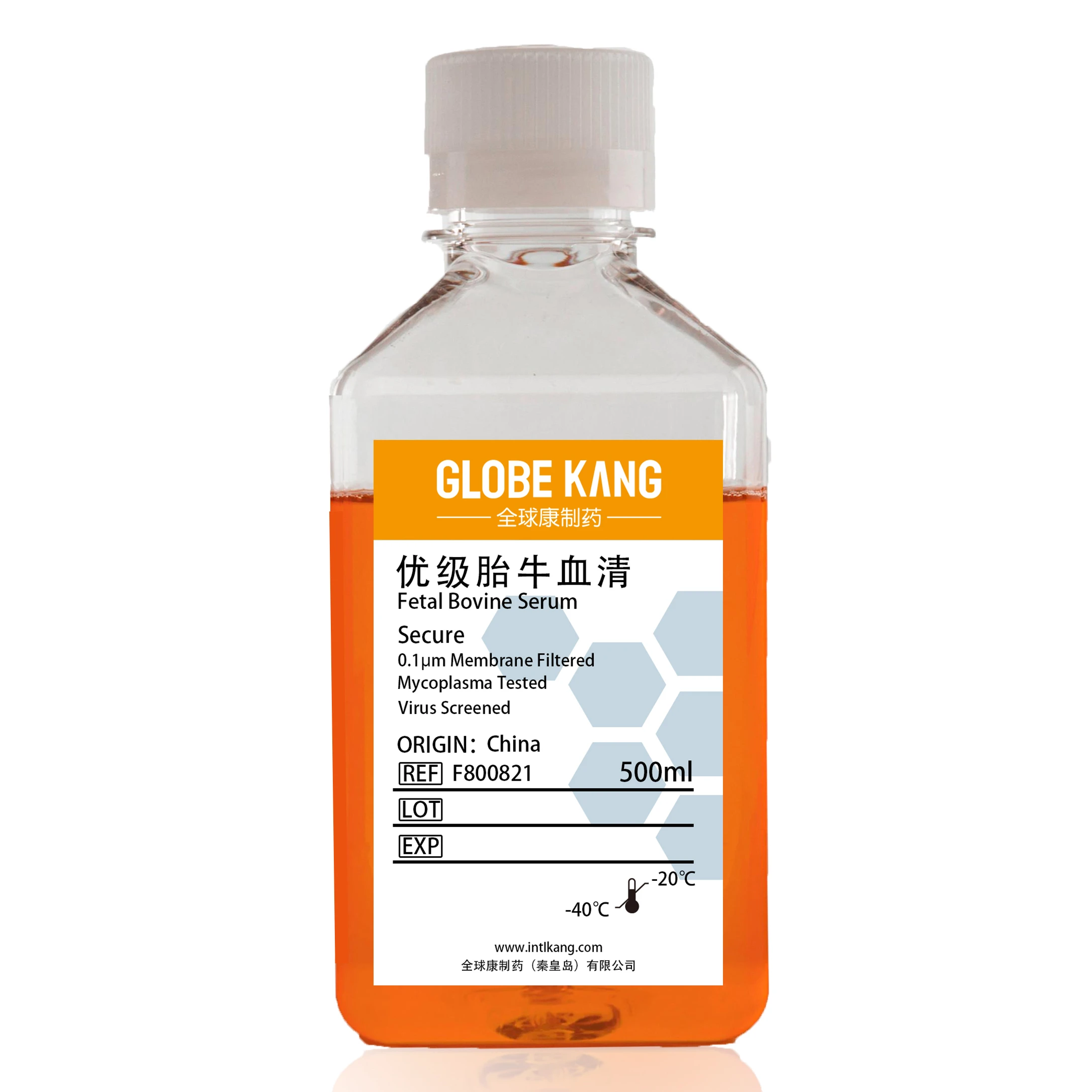 Global Kang Triple 0.1um Filtered Defined FBS China origin 500ml laboratory reagents cell culture Fetal Bovine Serum