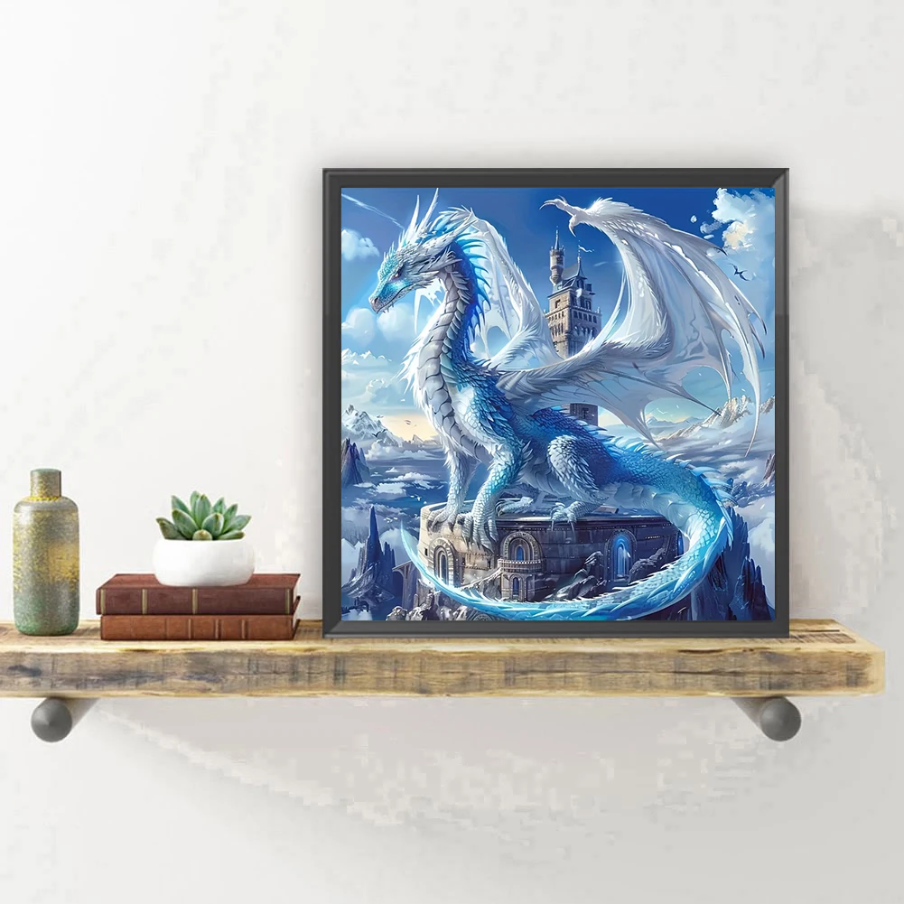 1PC 40*40CM Full Round Divine Dragon Diamond Painting Set DIY 5D Acrylic for Home Decor