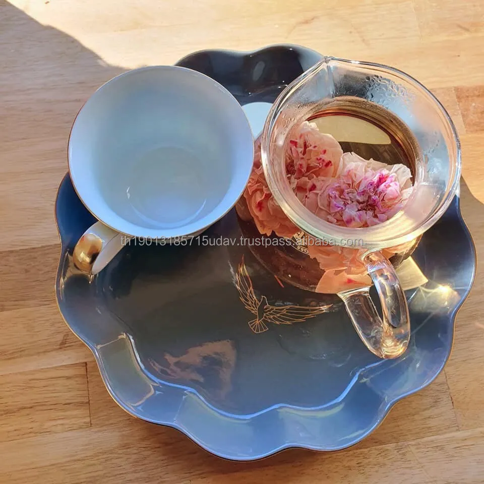 Premium Organic Rose Tea from Thailand Blooming Tea Health Care Relieve Stress Easy Drink