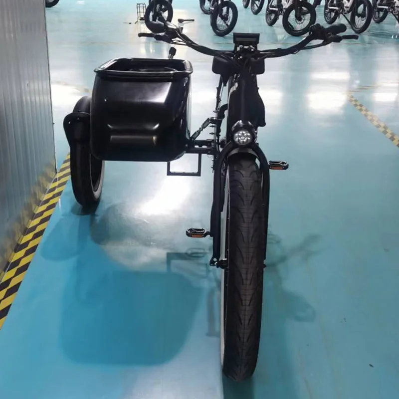 2023 New utility fat tire electric bicycle sidecar 500W 750w ebike cargo pedelec electric bikes