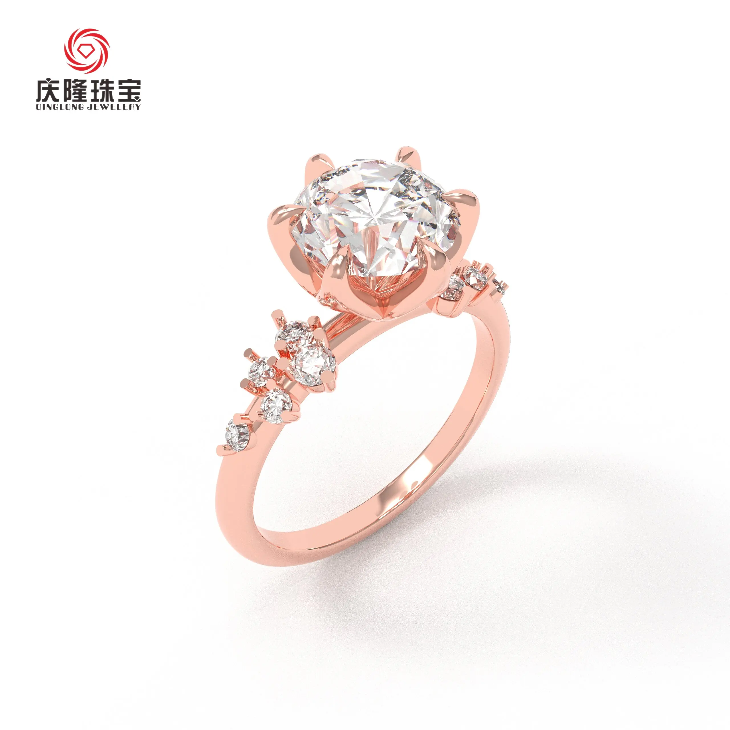 Fashionable Private Label jewelry Set Women Lab Diamond Jeweller Luxury Ring