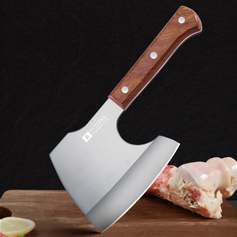 chopper knife Hot sell in Amazon Full Tang Heavy Thick Blade Chopper Knife  Meat Cleaver for Bone stainless steel axe knife