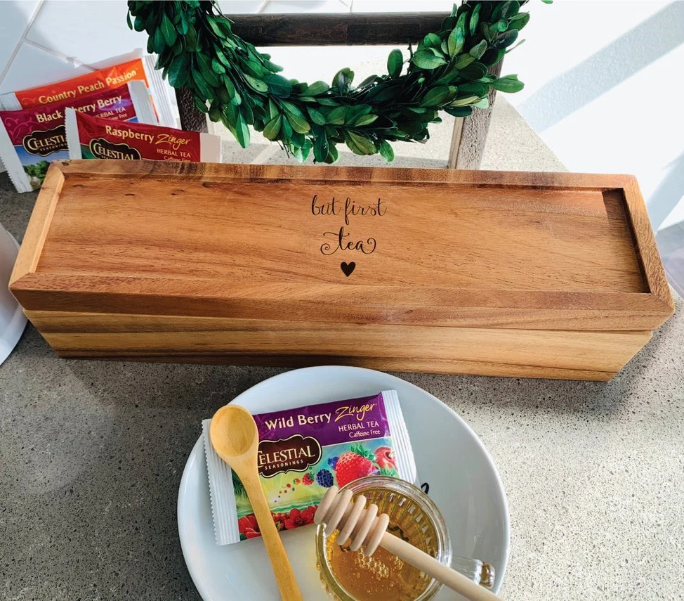 Подарок на день матери, деревянный органайзер для чайных пакетиков, коробка для хранения чая