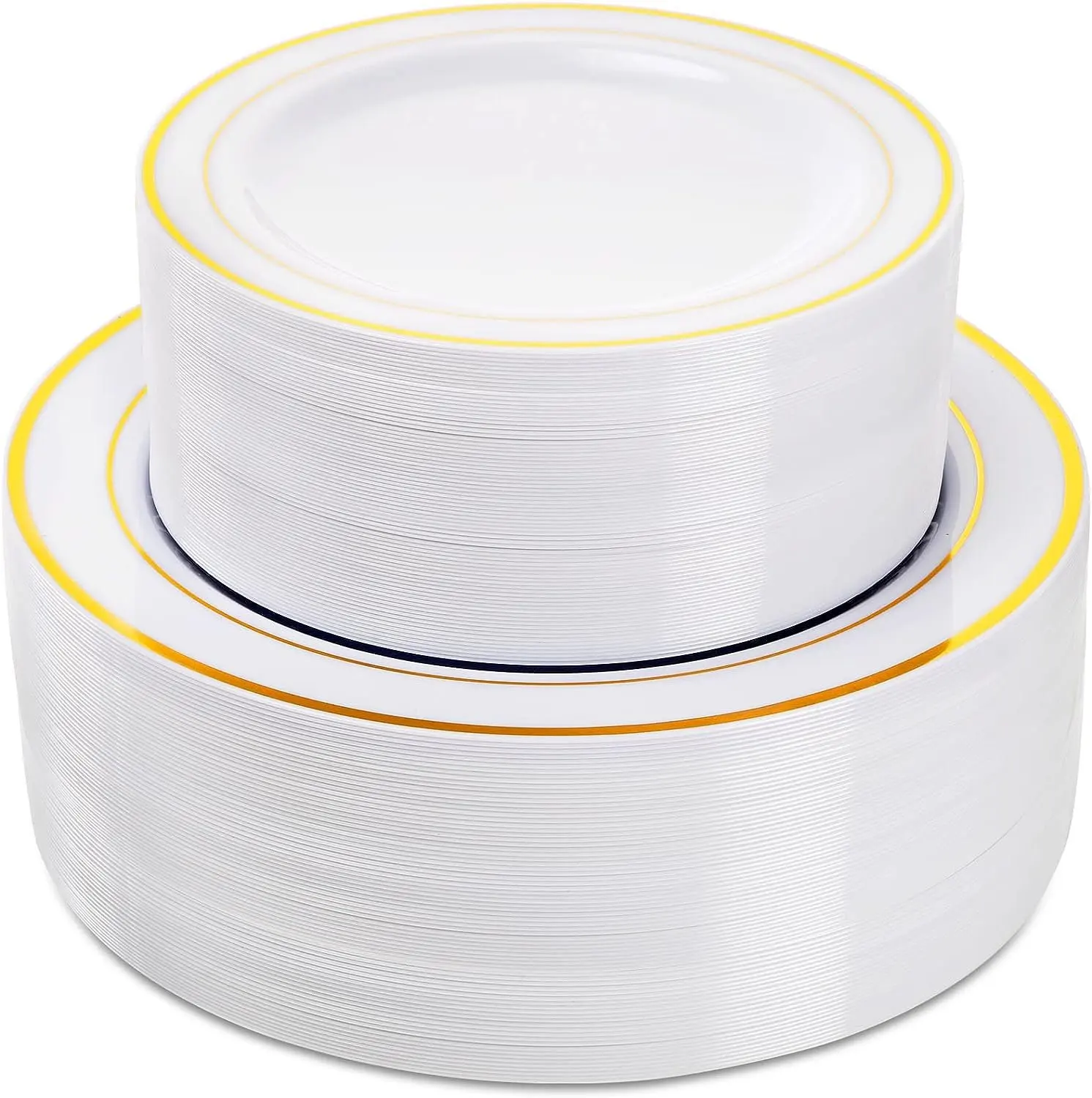 25pcs Gold Edged Hot Stamping Plates Party Tableware Disposable Paper Plates And Cups Party Tableware