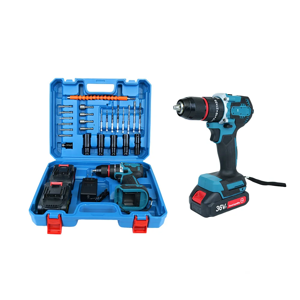 High Quality 1.3Ah Li-ion Battery 10mm Cordless Impact Electric Drill Portable Hardware Power Tools 21v Power Drills