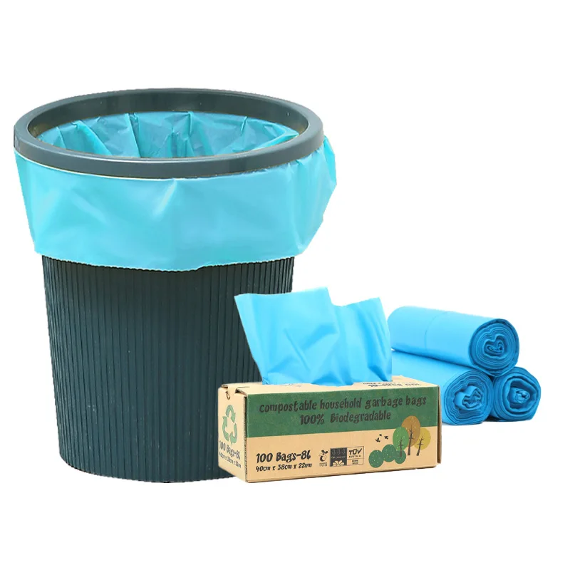 Wholesale Disposable Bin Liner Refuse Sack Trash No Bad Smell Cheap Plastic Biodegradable Garbage Bag