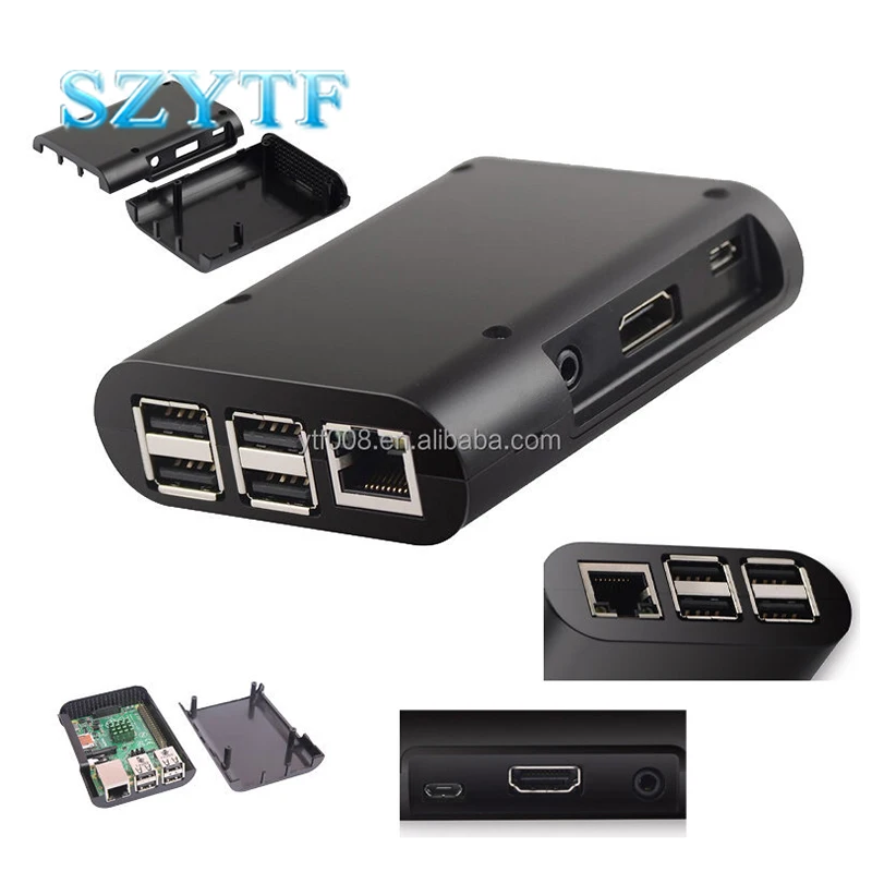 Черный корпус для Raspberry Pi 2 Модель B модель 3 и + Корпус крышки корпуса