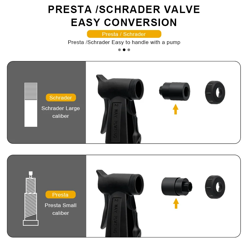 RIDERACE Bicycle Pump Schrader Presta Valve MTB Road Bike Hand Air Pump Outdoor Riding Tire Inflator For Ball Cycling Equipment