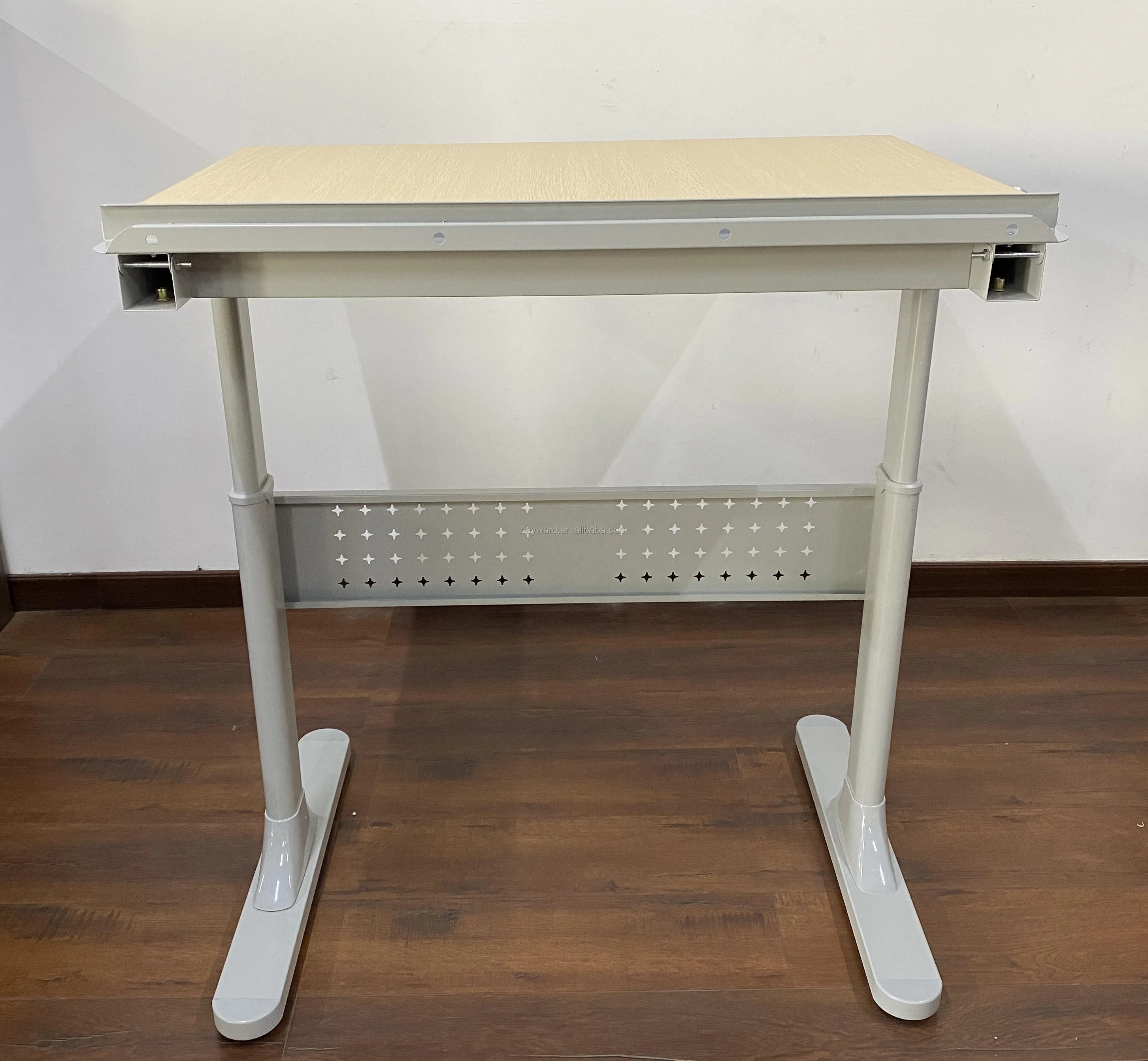 Hand Crank Height and Angle Adjustable  Metal and Wood Engineering Architect Drafting Drawing Table for College Students