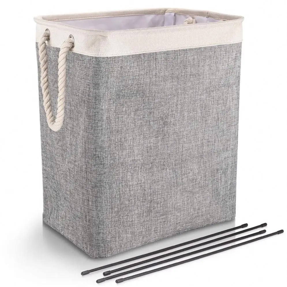 Laundry Basket with Handles Linen Hampers for Laundry Storage Baskets Built-in Lining with Detachable Brackets Well-Holding Upgr