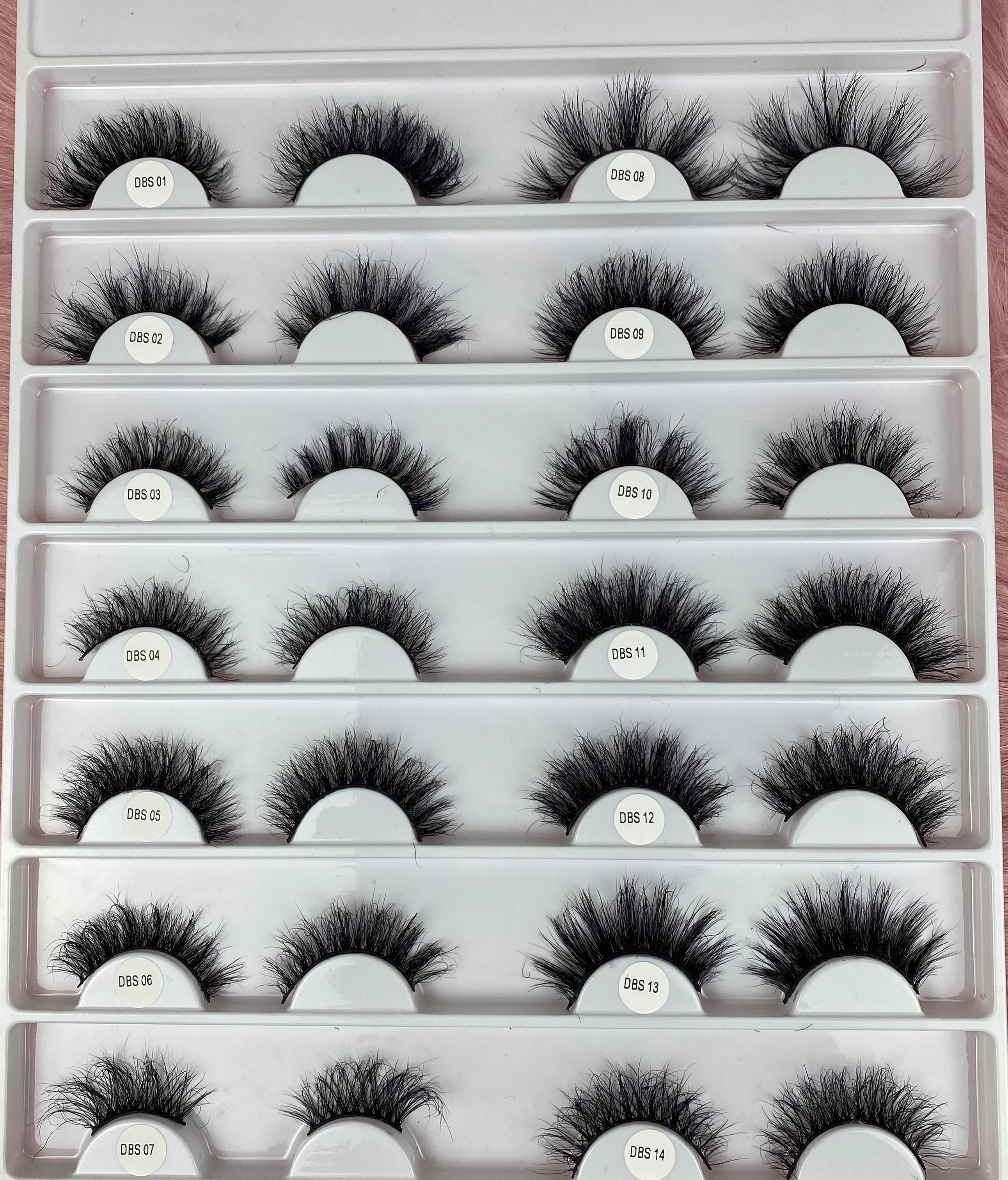 DBS02 eyelash wholesale private label 3d mink lashes with custom eyelash box