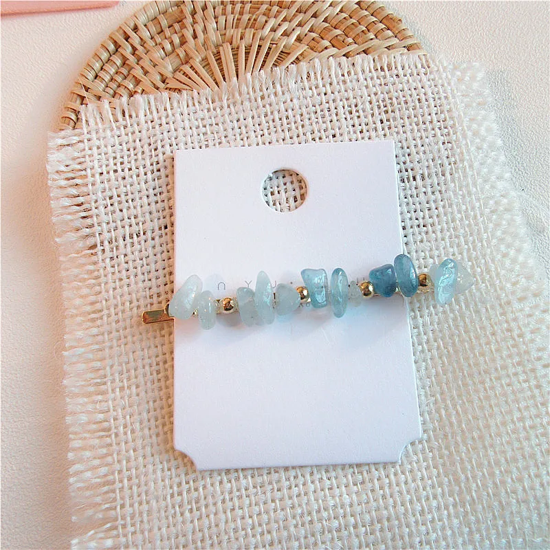 CLARMER  New Women Fashion Stone Hair Clip Hair Accessories Colorful Elegant Hair Clips