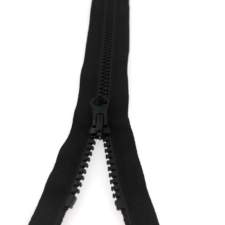 JY 5# Close End Black Color Plastic Resin Zipper Big Hole Puller  For Garment