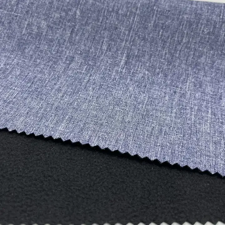 fabric jacket softshell 150D semi dull dty oxford laminated TPU polar fleece for outdoor