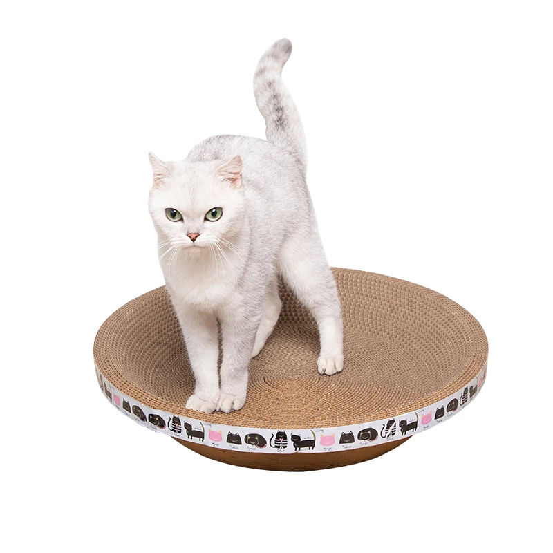 Оптовая продажа Интерактивная гофрированная бумага кошачье дерево 4 размера 3 вида цветов кровать и принадлежности для кошек собак картонная упаковка