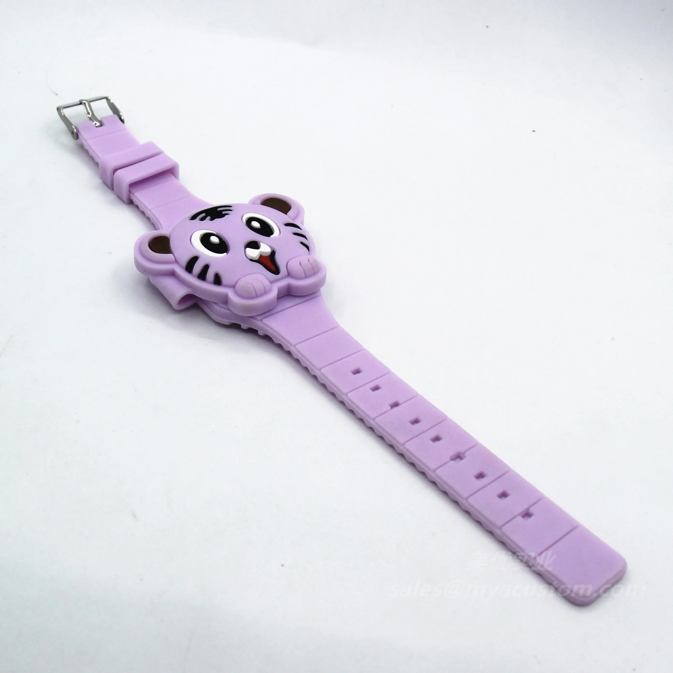 Cute Tiger shape LED Silicone Rubber  Digital Watch For Child animal shape bracelet kid watch
