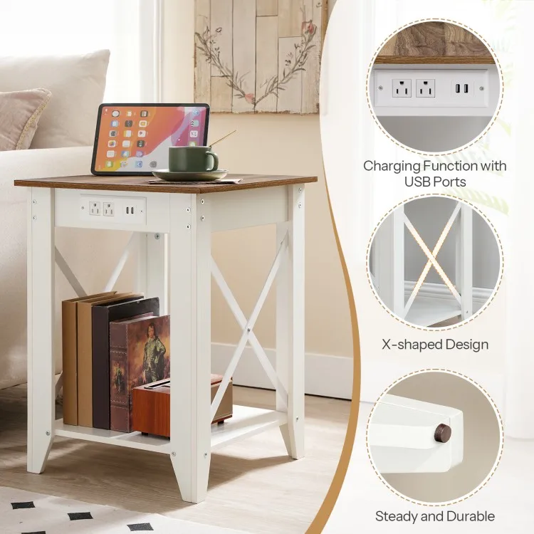 Wholesale Side End Tables, HOOBRO Brand Living Room Couch TV Tray Home Furniture, Sofa Side End Table for Living Room