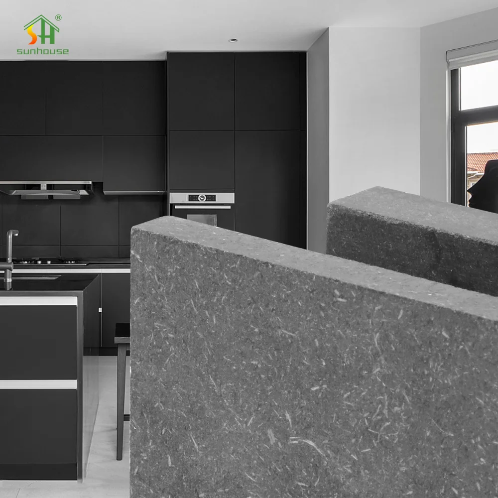 4*8Ft Black Melamine Pape E1 Wood Raw Chipboard /Mdf For Indoor