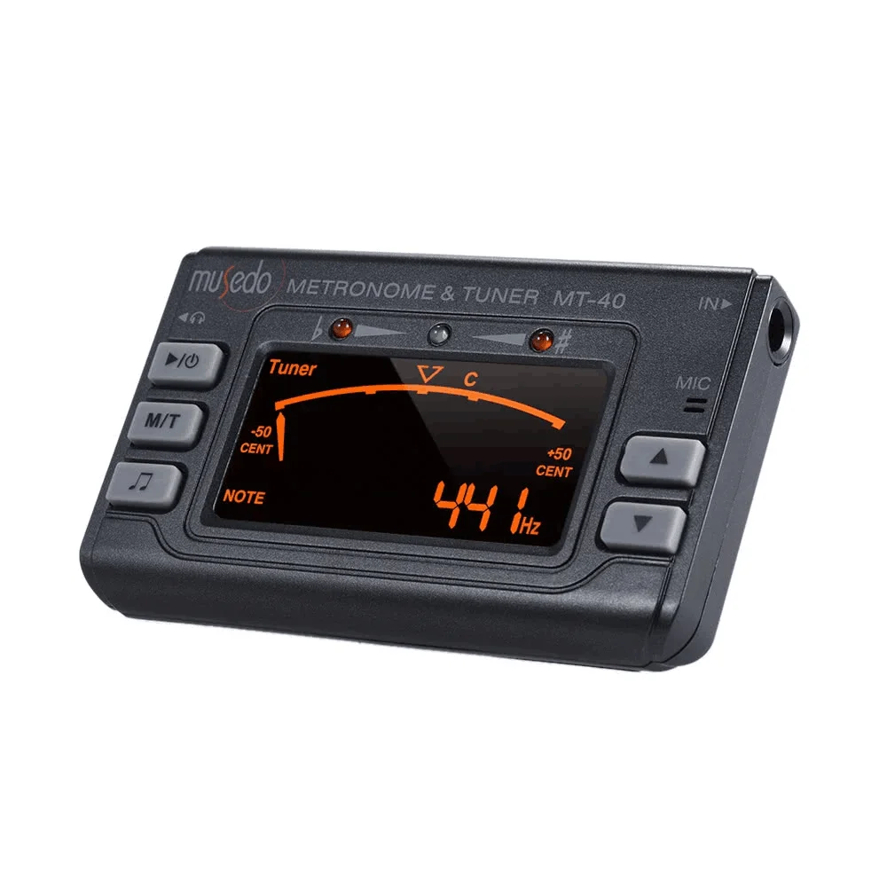 Portable Instrument 3-in-1 Metronome Tuner Tone Generator for Guitar Bass Violin Ukulele Chromatic Clear LCD Display