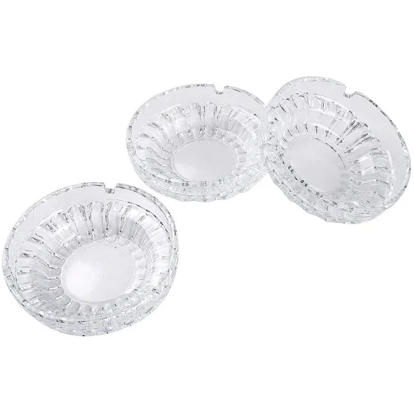 Прозрачная стеклянная пепельница в старинном стиле, прозрачная рельефная стеклянная пепельница для сигар, сигарет, пепельница для дома, улицы, офиса, дома