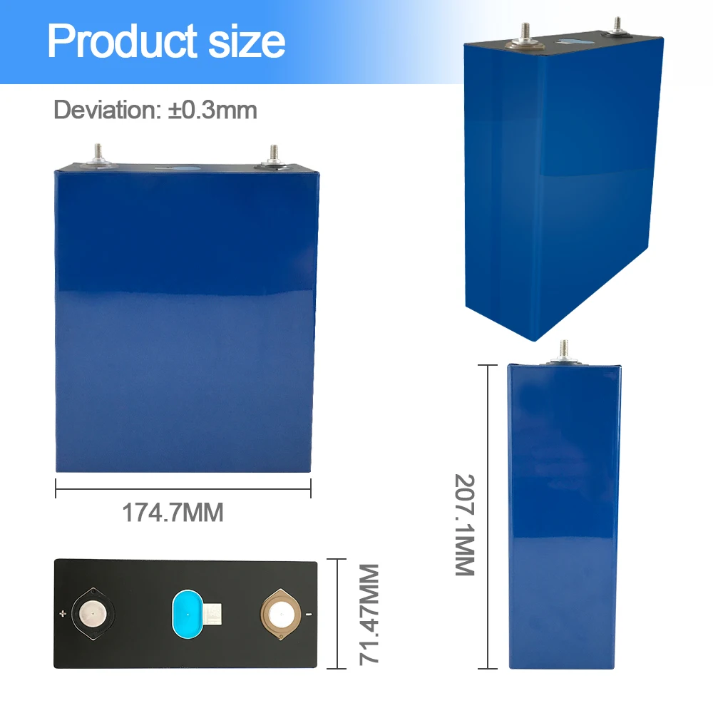 Cheap  Eu Stock prismatic batteries lithium ion  3.2V 100Ah 200Ah 280Ah 280K 300Ah 320Ah 400ah Cell Lifepo4 battery