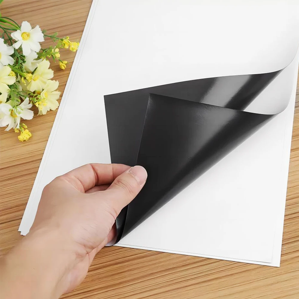 High Temperature Flexible Soft Plain A3 Magnet Sheet Printable Vinyl A4 Magnetic Rubber Magnet Sheet Adhesive