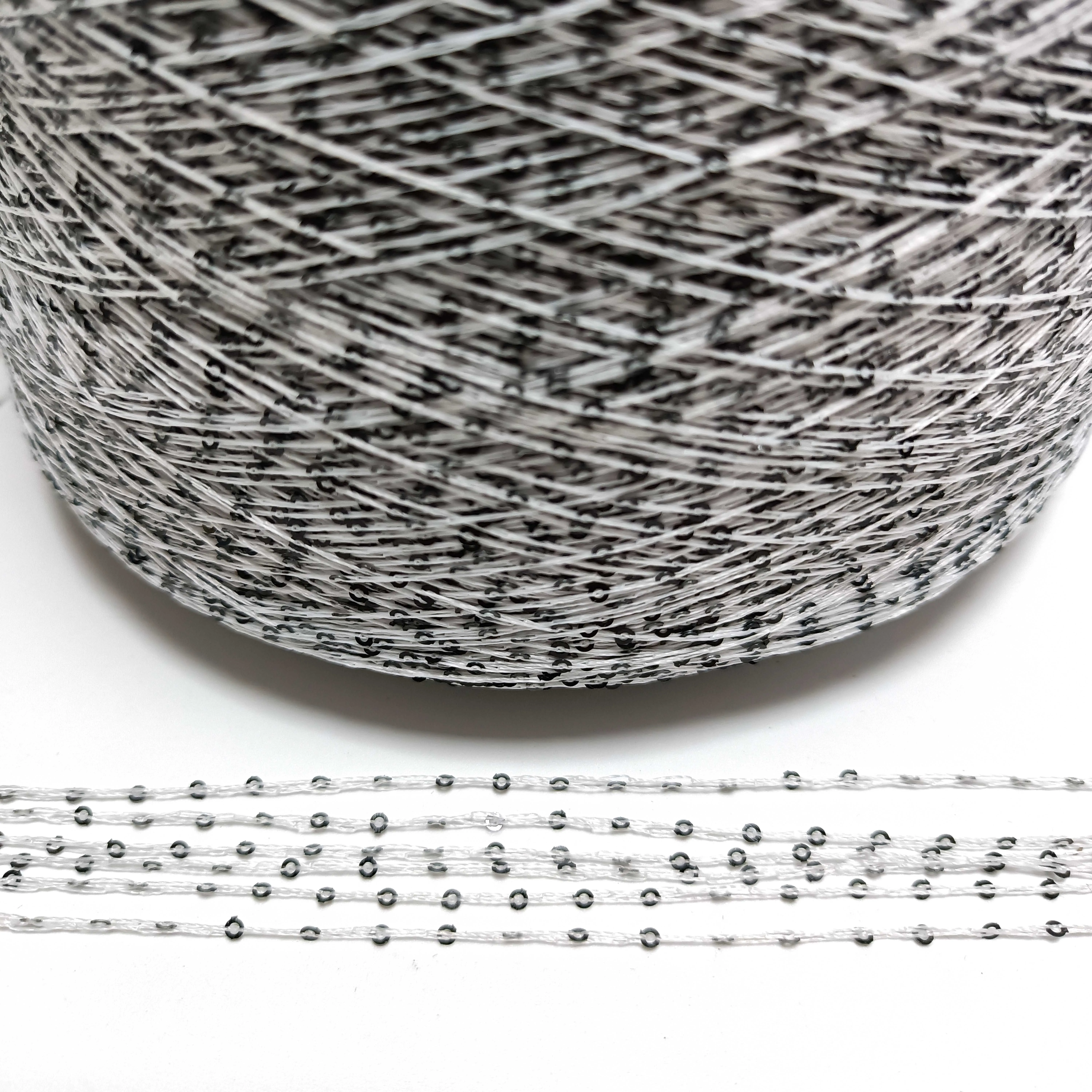 New Colored 2MM-6MM GRS Sequin Yarn Wholesale Wool Blends Knitting Yarns Crochet Thread