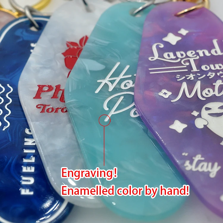 custom printing motel key tag promotion engraving hotel room keychain