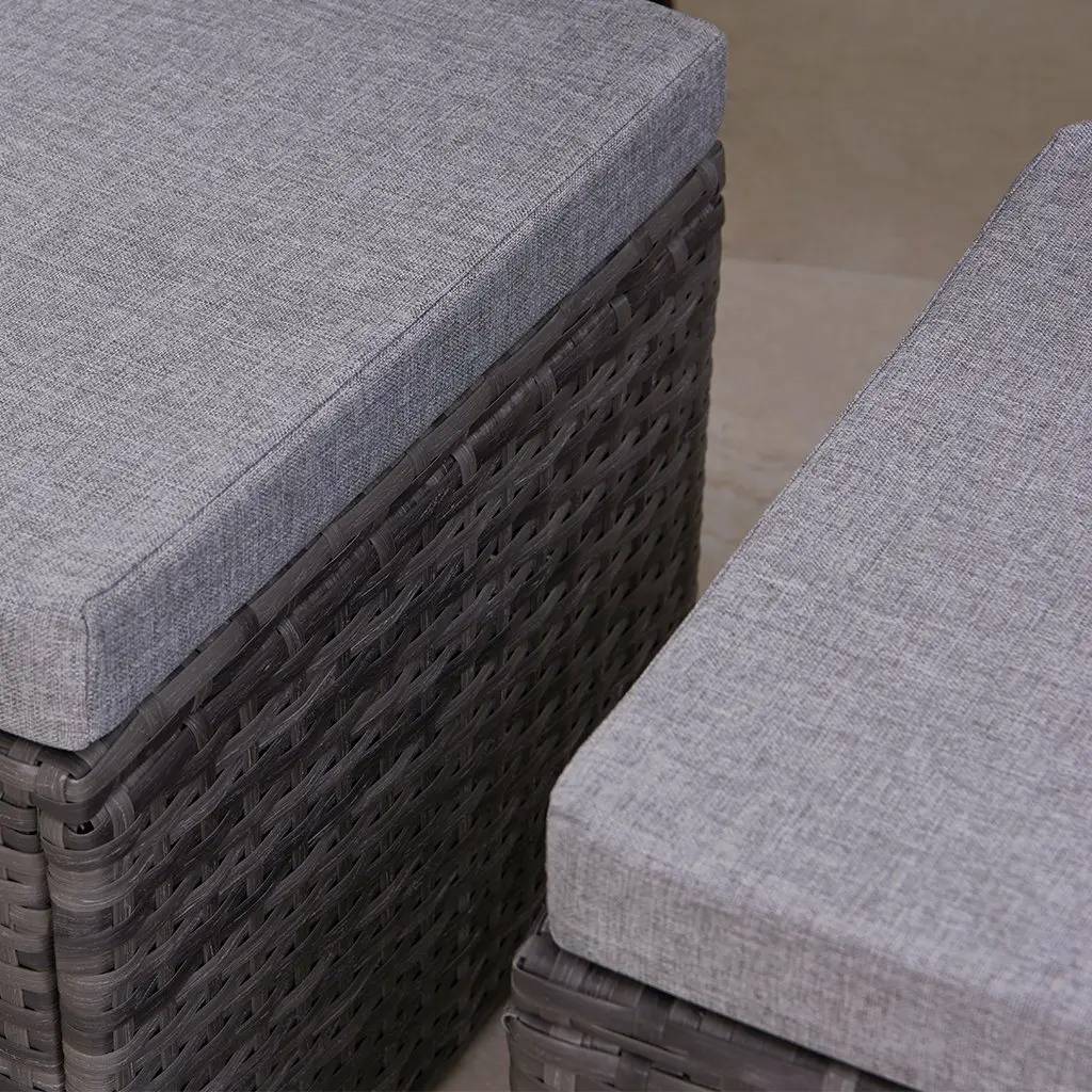 New design outdoor sectional aluminum rattan lounge garden sofa set furniture