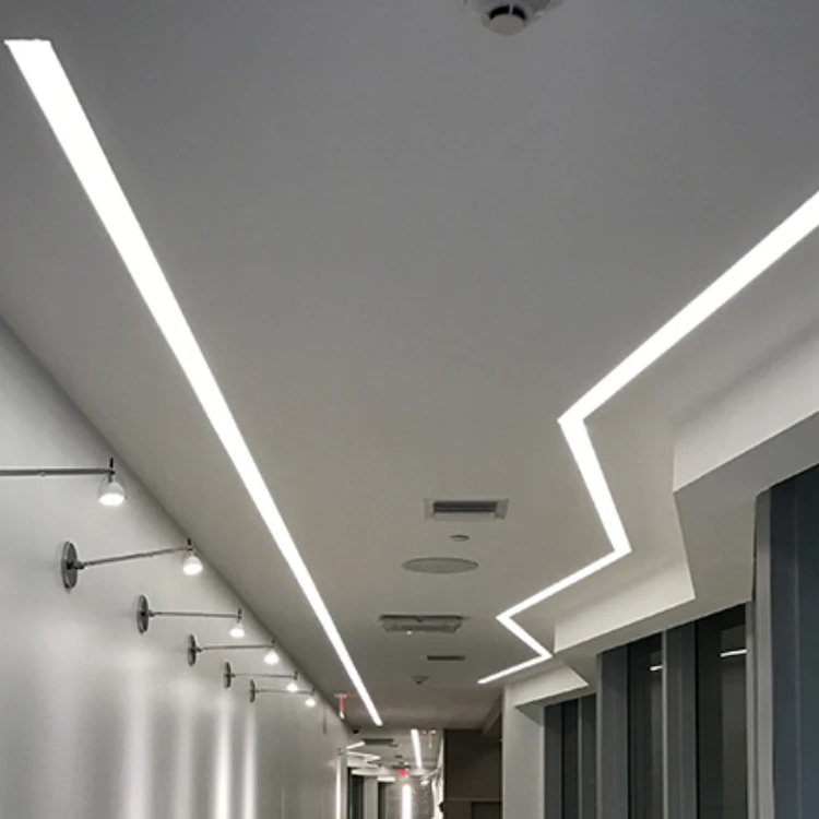 
HLINEAR LR9032-1000 Seamless Purified Aluminum Linkable Ceiling Mount Direct Linear light For Commercial and Retail Application 