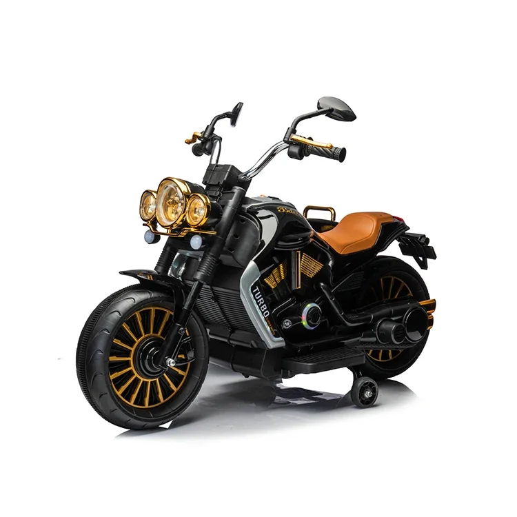 Factory Wholesale Children Retro Tricycle 12V Electric Kids Ride on Cars Motorbike Big Battery off Road Baby Electric Motorcycle