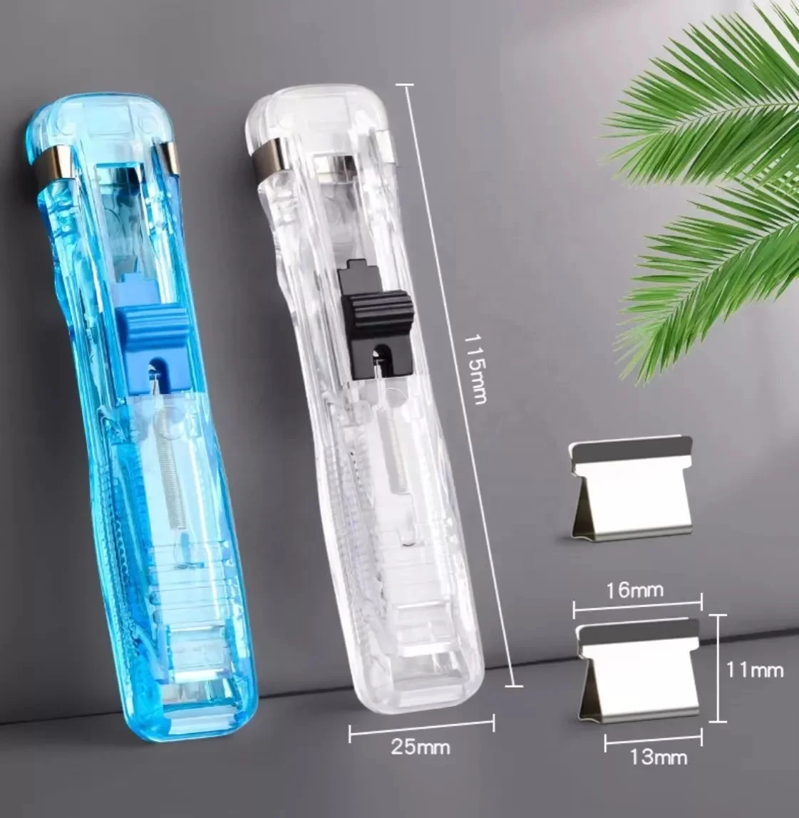 Portable Metal Binding dispenser Folder Loose-leaf Paper Clip Pusher