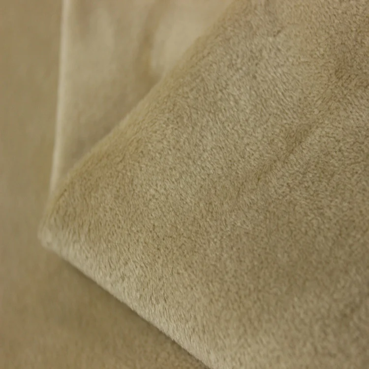 2.5mm  Micro Velboa Fabric Dyed Super Soft Velvet For Garment Home Textile