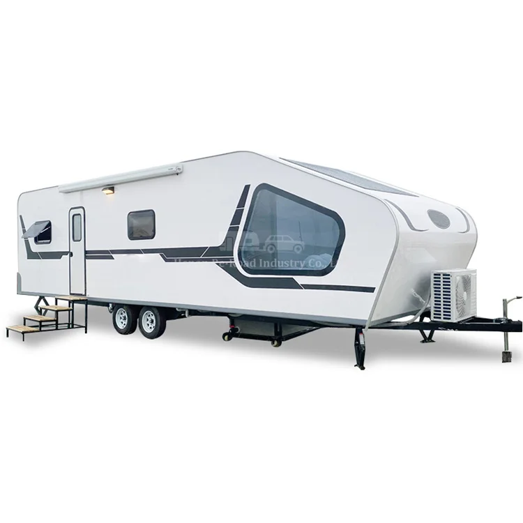Large Size Rv 38Ft Luxury Starry Sky Camp Hotel 6 Persons Travel Trailer Camping Caravan House 2 Room Motorhome