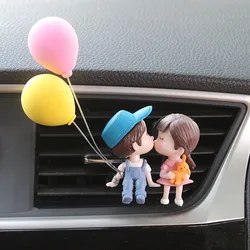 Cartoon Character Doll Cute Couple Balloon Air Conditioning Outlet Perfume Clip Car Freshener Air Perfume Car Ornaments