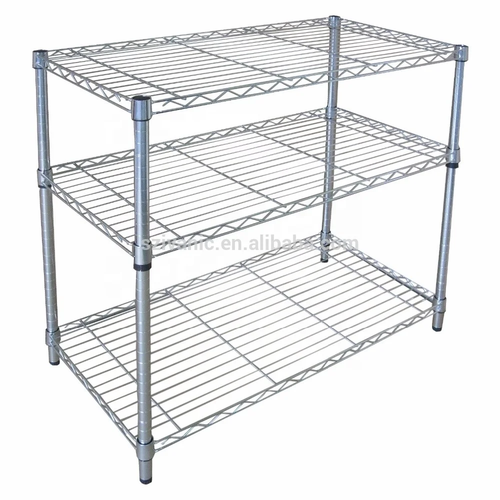Adjustable Hot Sale Metal Wire Shelf Wire Mesh Rack Microwave NSF Wire Shelving