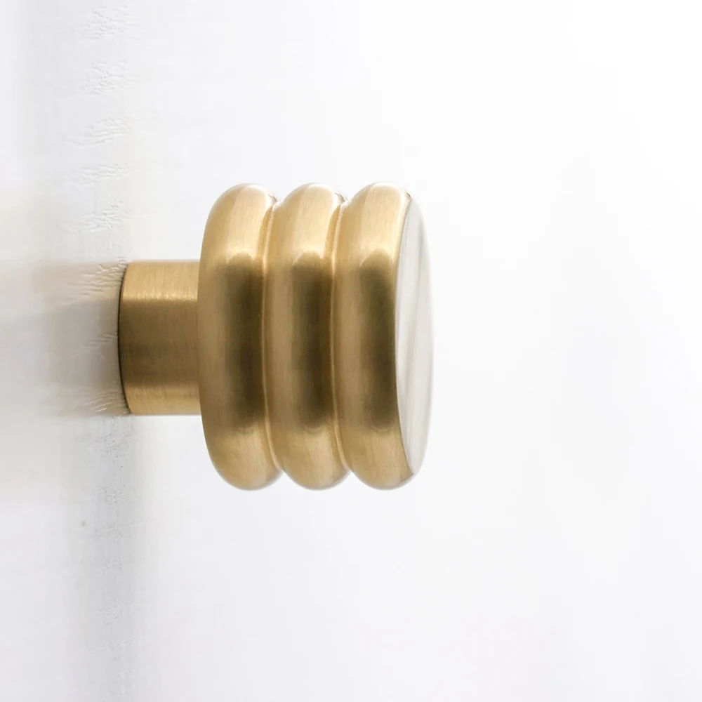 Threaded Design Furniture Knob Solid Brass Knobs Unique Kitchen Cabinet Door Handle Gold Modern Luxury Pulls Hardware