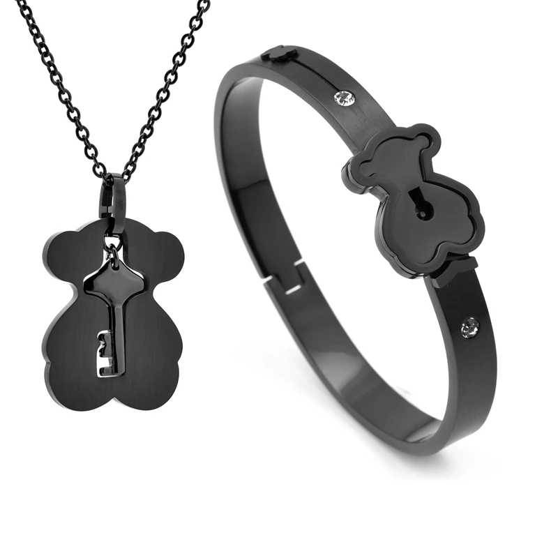 
stainless steel cuff bangle bracelet Gold Wholesale Fashion jewelry 316L Women Cuff Bracelet bear touses 