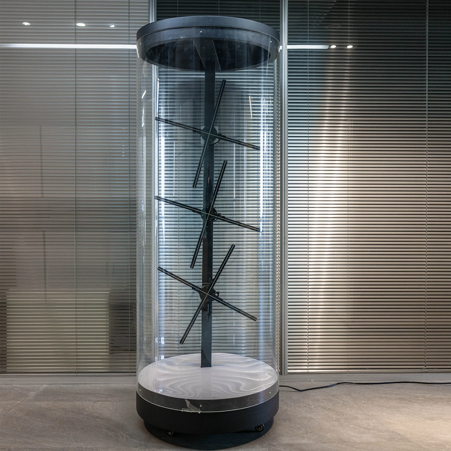 human hologram led fan ,3D display cylinder hologram wall ,hologram advertising display