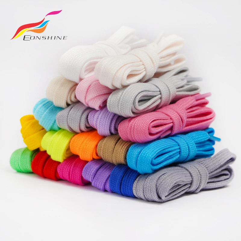 Premium 8mm Wide Hollow White Shoe Laces Flat Cotton Shoelace Cord Polyester Cotton Shoelaces