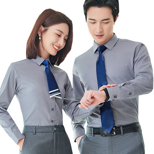 Mass Custom CVC Cotton Non Iron Anti-wrinkle Slim Fit Official Shirts Men