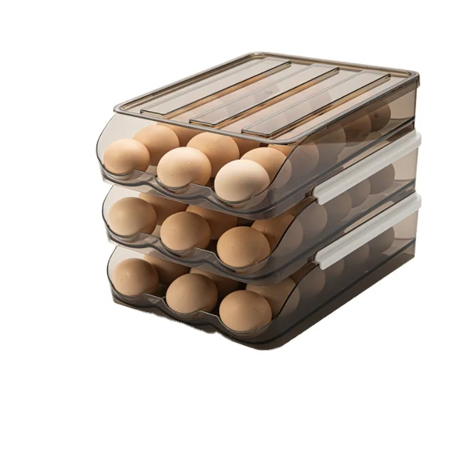 Egg Storage Box Fresh-keeping Egg Container for Refrigerator Household Plastic Egg Organizer