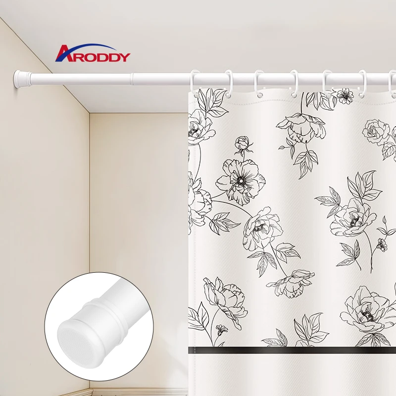 ARODDY 110-200cm Simple Design Wholesale Adjustable Curtain Rod for Shower Curtain 25mm Curtain Decor Rod