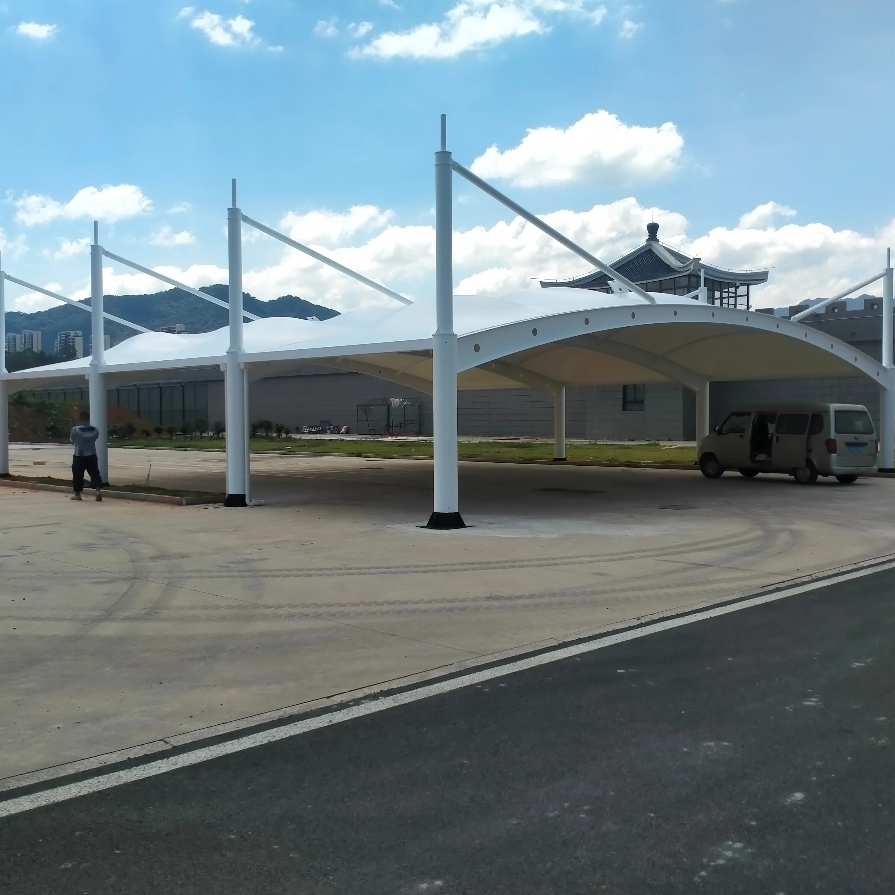 Outdoor Parking Shed  Car Garage Tents With PVDF Membrane Materials